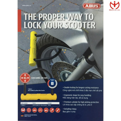 Khóa xe máy ABUS 402 / 210HB135 khóa nguyên bánh xe - MSOFT