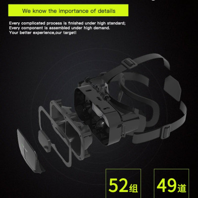 Kính Thực Tế Ảo VR SHINECON G10 Cho Điện Thoại 4.8 - 6.9 inch Điện Thoại Thông Minh Phiên Bản 2022 Có Tai Nghe - Hàng Chính Hãng