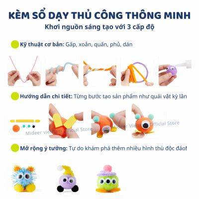 Kẽm nhung làm hoa loại 1 Mideer All-in-One Handicraft Kit - Master Craftsman