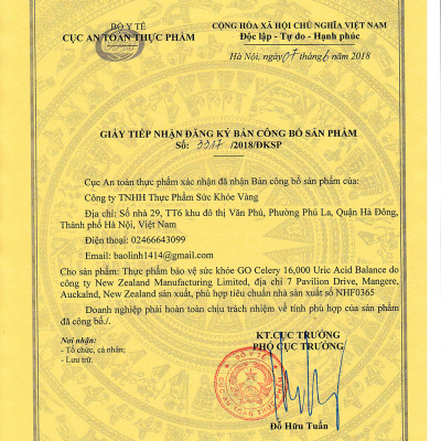 GO CELERY 16,000 30 VIÊN - Viên gout nhập khẩu chính hãng GO Healthy New Zealand