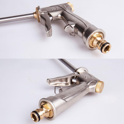 Vòi nước vòi phun nước rửa xe tưới cây tăng áp thông minh đầu đồng 206701-2 (bạc dài)