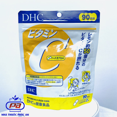 Viên uống vitamin C DHC Nhật Bản hỗ trợ sáng da, mờ thâm, tăng sức đề kháng gói 30 - 90 ngày