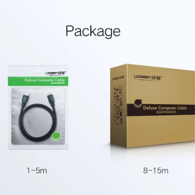 Ugreen UG30190HD116TK 1.5M màu Đen Cáp tín hiệu HDMI chuẩn 1.4 hỗ trợ phân giải 4K * 2K - HÀNG CHÍNH HÃNG