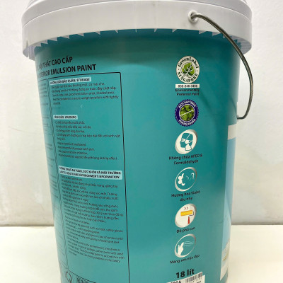 Sơn nước Toa thoải mái lau chùi siêu bóng màu xanh da trời 7411 _18L