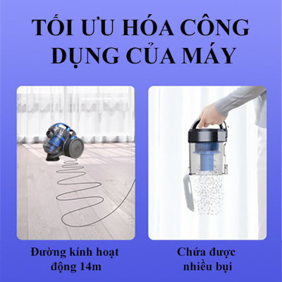 Máy hút bụi cầm tay SOKANY SK3381 đa năng công suất cao 2000W lực hút mạnh, công nghệ giảm tiếng ồn - Hàng Chính Hãng