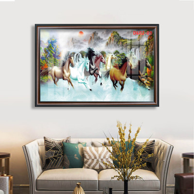 D602 01 Tranh kính Bát mã phi nước đại ( được chọn mẫu)