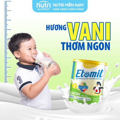 [COMBO 2 HỘP] Sữa Etomil 3X Grow Hộp 700g - Giúp Bé Tăng Cường Phát Triển Chiều Cao, Cải Thiện Tình Trạng Thấp Còi