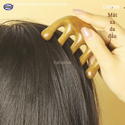 Lược Gỗ Thơm Mát Xa Da Đầu Răng Thưa Thư Giãn Giải Tỏa Áp Lực Độc Đáo - COH268