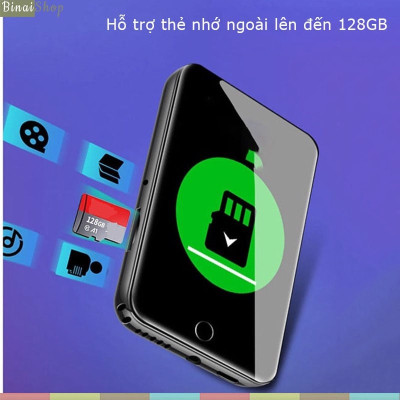 Ruizu M7 - Máy Nghe Nhạc HIFI Màn Hình Cảm Ứng, Bluetooth 5.0, Hỗ Trợ Loa Ngoài - Hàng chính hãng