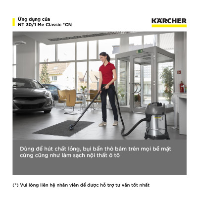 Máy hút bụi khô và ướt công nghiệp Karcher NT 30/1 Classic - Hàng chính hãng