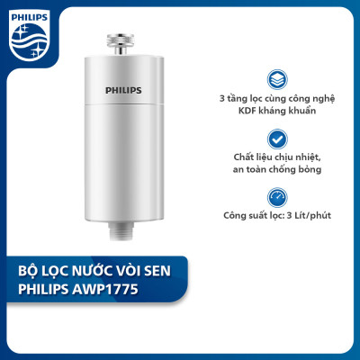 Bộ lọc nước vòi sen Philips AWP1775 - Hàng Chính Hãng