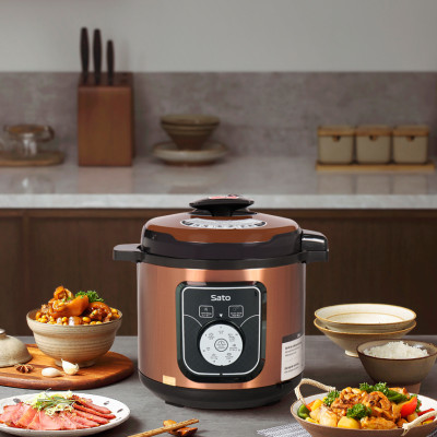 Nồi áp suất đa năng SatoAlpha 6AS039 6.0L - Lòng nồi bằng hợp kim nhôm chống dính cao cấp, an toàn sức khỏe. Bảng điều khiển Tiếng Việt dễ hiểu khi dùng với van xả áp, van khóa hiện đại - Miễn phí vận chuyển toàn quốc - Hàng chính hãng