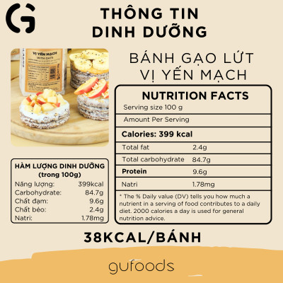 Bánh gạo lứt GUfoods (170g) - Không chiên dầu, Không đường, Từ gạo và ngũ cốc nguyên hạt, Lành mạnh, Phù hợp Eat clean, Ăn vặt healthy, Thực dưỡng, Tập gym, Thuần chay, Đa dạng hương vị