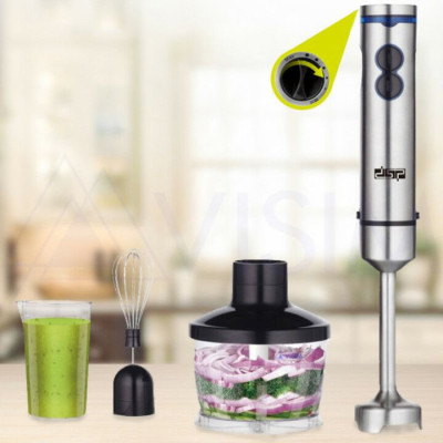 Máy xay sinh tố cầm tay 4 trong 1 inox thương hiệu cao cấp DSP - 2 cối xay dung tích 500-700ml - Công suất mạnh 700W - Hàng Nhập Khẩu