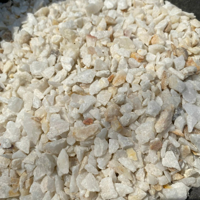 [1kg] đá thạch anh vụn 03x05cm NHASAN rải nền, rải mộ, chậu cây, sân vườn