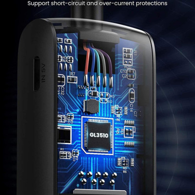 Ugreen UG10915CM416TK 0.25M Black Usb 3.0 4 Ports Hub with type c power port - HÀNG CHÍNH HÃNG