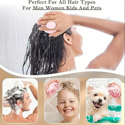 Lược gội đầu silicone - Massage da đầu, giảm ngứa, giảm gàu tăng cường tuần hoàn máu giảm gãy rụng tóc