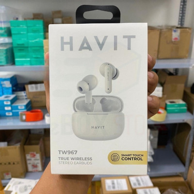 Tai Nghe Bluetooth True Wireless Havit TW967 - Bluetooth 5.1, Thiết Kế Công Thái Học, Driver 10mm, Nghe Nhạc Đến 5H - Hàng Chính Hãng