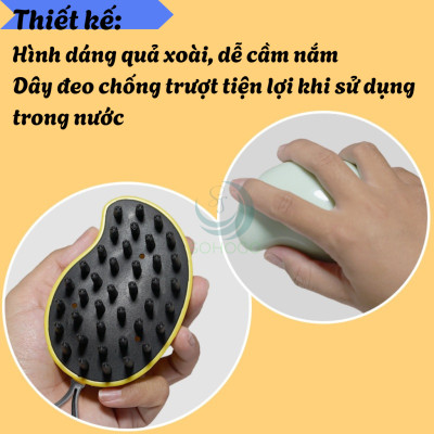 Lược Massage Da Đầu Đa Năng- Bàn Chải Gội Đầu Silicon Thông Minh- Lược Gội Đầu & Mát-xa Cầm Tay- Lược Mát-Xa Da Đầu Mini- Bàn Chải Chăm Sóc Tóc Chống Rụng- Lược Silicon Tạo Bọt & Làm Sạch Da Đầu