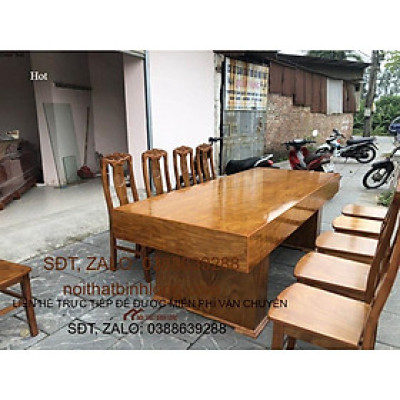 Bộ bàn ghế ăn VIP phòng khách rộng - Đồ Gỗ Bình Long 0388639288