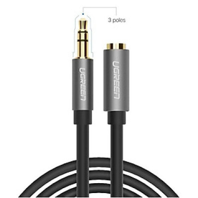 Ugreen UG10594AV118TK 2M màu Đen Cáp âm thanh 3.5mm nối dài - HÀNG CHÍNH HÃNG
