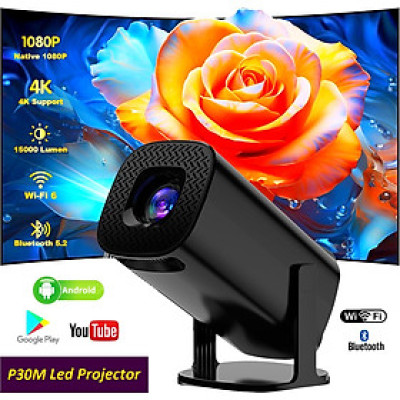 Máy Chiếu WiFi Android Di Động P30M 4K Wifi 6 Bluetooth 5.0 Kết Nối Điện Thoại Máy Tính Xem Trực Tiếp Bóng Đá Youtube