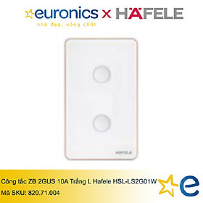 CÔNG TẮC ZB 2GUS 10A TRẮNG L HAFELE HSL-LS2G01W/820.71.004 - HÀNG CHÍNH HÃNG