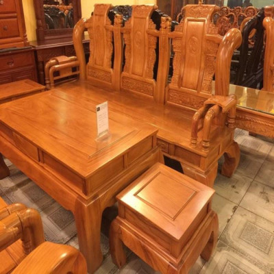 Bộ bàn ghế Tần Thủy Hoàng gỗ Gõ Đỏ