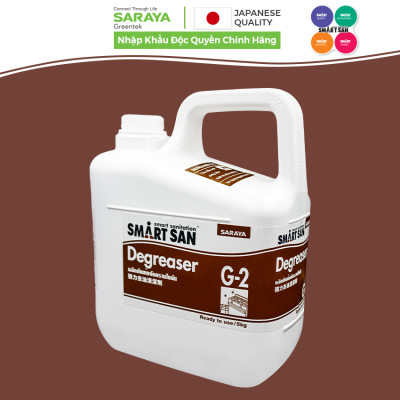 Dung dịch tẩy rửa dầu mỡ gốc kiềm Saraya Smart San Degreaser G-2 - Can 5Kg