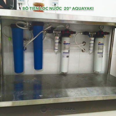 Cốc Lọc Thô 20 inch AQUAYAKI AQUA-S201 Cao Cấp, Bộ Lọc Nước Đầu Nguồn, Sinh Hoạt Gia Đình 20in - Hàng Chính Hãng