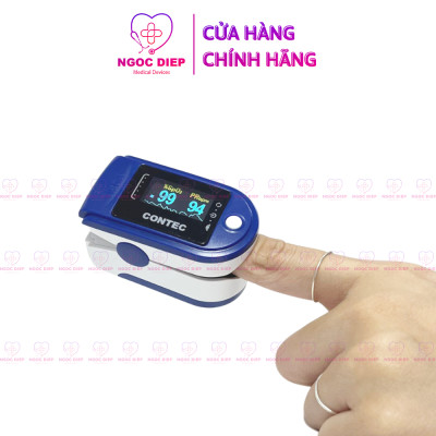 Máy đo SpO2 - Máy đo nồng độ oxy trong máu và nhịp tim qua đầu ngón tay CONTEC CMS50D