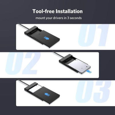 Ugreen UG30847US221TK 50CM màu Đen Hộp đựng ổ cứng 2.5 chuẩn SATA - HÀNG CHÍNH HÃNG