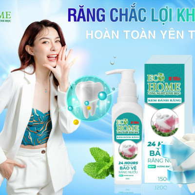 Kem Đánh Trắng Răng Công Nghệ Sinh Học ECOHOME Kim Ngân Store Giúp Loại Bỏ Các Vết Ố Vàng Tại Răng, Làm Răng Trắng Sáng