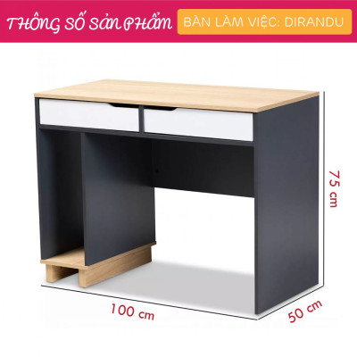 Bàn máy tính gỗ công nghiệp cao cấp SMLIFE Dirandu