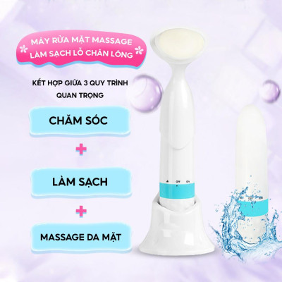 Máy mát xa rửa mặt kết hợp làm sạch Half Horse. Làm sạch sâu và tăng cường tuần hoàn máu giúp da sáng đẹp (Có hàng)