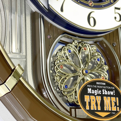 Đồng hồ treo tường Nhật Bản Rhythm Magic Motion 4MH450WU06 – Kt 40.5 x 47.0 x 10.5cm. Dùng Pin.