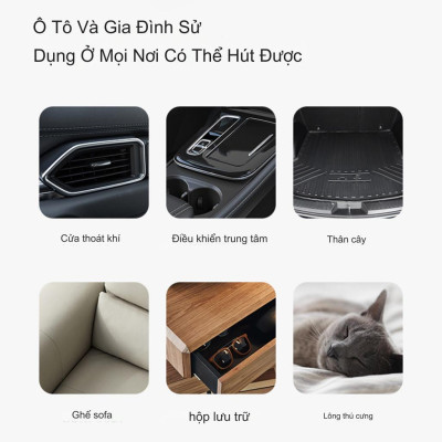 Máy hút bụi ôtô V01 4000Pa Youpin Sothing, gọn nhẹ cầm tay, pin sạc tiện dụng, bộ lọc Hepa cao cấp, hoạt động êm ái - Hàng nhập khẩu