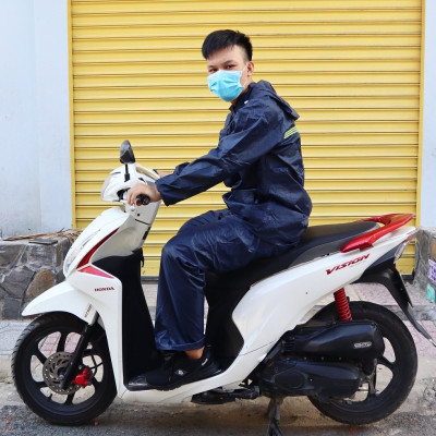 Áo mưa bộ , áo quần đi mưa 2XL dưới 65kg , vải dù cao cấp , chống thấm nước tối ưu , phù hợp cho nam và nữ 