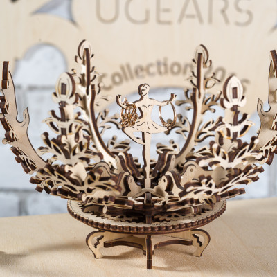 Mô Hình Gỗ Cơ Khí -  UGEARS MECHANICAL FLOWER - Chính hãng