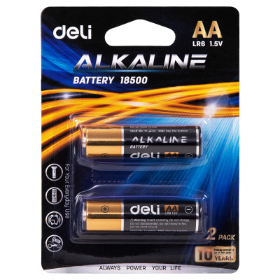 Pin kiềm Akaline AA Deli - Vỉ 2 viên/ 4 viên - 18500 / 18501