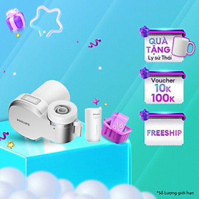 Combo bộ lọc nước tại vòi Philips AWP3705 + 1 lõi AWP315 một năm sử dụng nước sạch (HÀNG CHÍNH HÃNG)