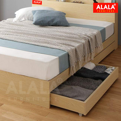 Giường ngủ ALALA43 + 2 hộc kéo / Miễn phí vận chuyển và lắp đặt/ Đổi trả 30 ngày/ Sản phẩm được bảo hành 5 năm từ thương hiệu ALALA/ Chịu lực 700kg