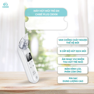 MÁY HÚT MŨI TRẺ EM CHIBÉ Plus - Máy hút mũi cầm tay CHI BÉ