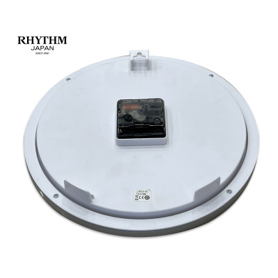 Đồng hồ treo tường Rhythm CMG434BR19, dùng pin,
 vỏ nhựa, màu bạc, kích thước 28.0 x 4.3cm