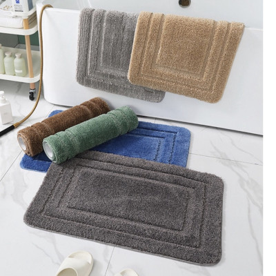 Thảm lau chân, thảm chùi chân thấm nước ROOM MAT sợi len trơn chống trượt, cho phòng khách, phòng tắm - Giao màu ngẫu nhiên