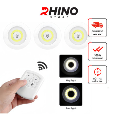 Đèn ngủ điều khiển từ xa Rhino L801, dùng pin AAA, 2 mức độ sáng ánh sáng trắng - Hàng chính hãng