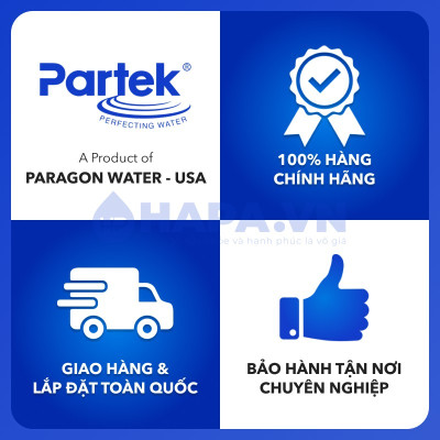 Bộ Tiền Xử Lý Nước PARTEK P4540-PT-(S/K) Loại Bỏ Cặn Đá Vôi, Cặn Canxi, Phèn Sắt, Kim Loại Nặng... - Hàng Chính Hãng