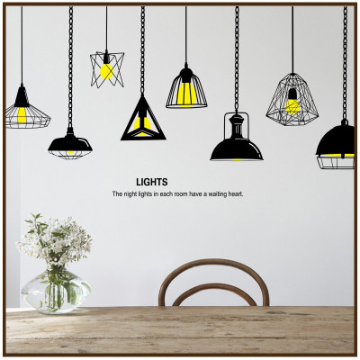 Decal dán tường Đèn treo số 7 AmyShop DKN097 (88 x 200 cm)