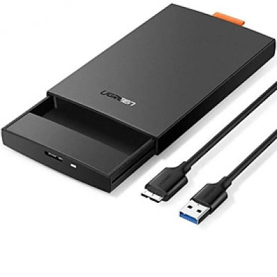 Ugreen UG60353CM237TK 15CM Màu Đen Usb 3.0 To Sata Hard Driver Enclosure Up to 6Tb - HÀNG CHÍNH HÃNG