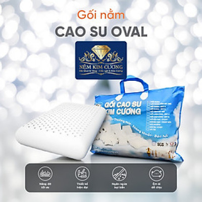 Gối Cao Su Kim Cương Ovany KCGO4060 (40 x 60 cm) - Trắng